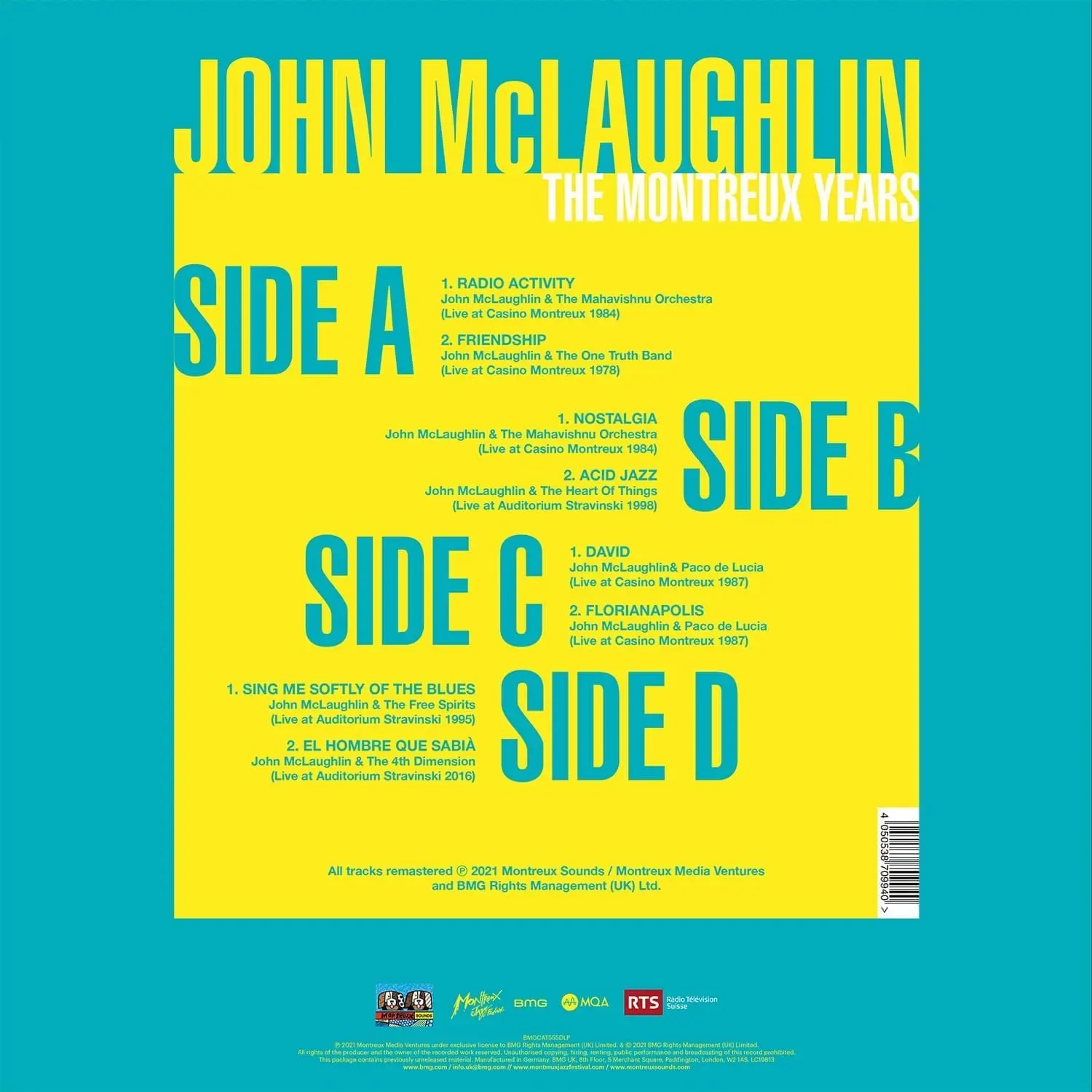 John McLaughlin, The Montreux Years, Double Vinyl